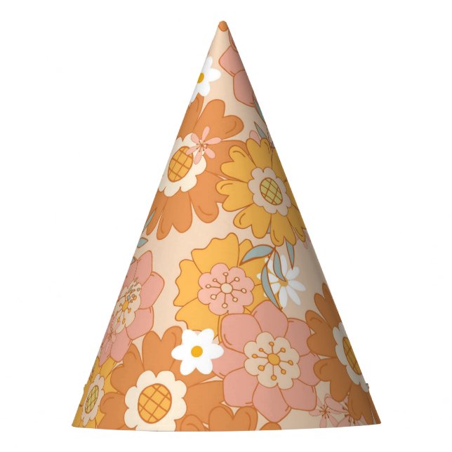 Chapeaux De Fêtes Enfant super à fleurs rétro (Devant)