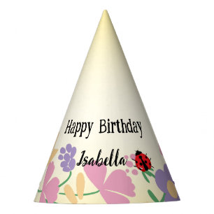 Chapeaux De Fêtes Enfants Cute Polka dot Ladybug Spring Flower Anniv