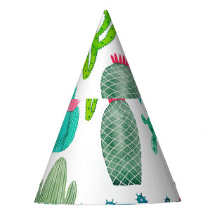 Chapeaux De Fêtes Ensemble de cactus aquarelle : Collection artistiq