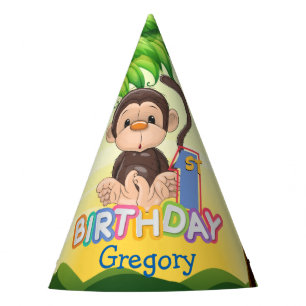 Chapeaux De Fêtes ęr Coutume de singe d'anniversaire