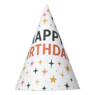 Chapeaux De Fêtes Étoile Moderne Rétro Joyeux Anniversaire