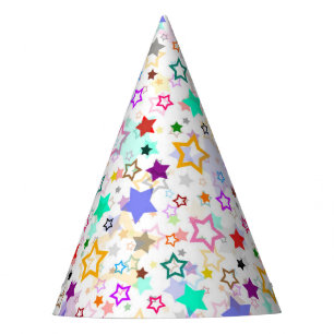 Chapeaux De Fêtes Étoiles colorées blanches