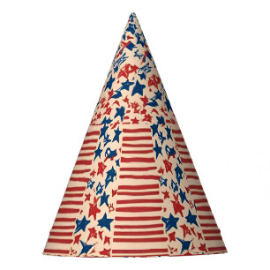 Chapeaux De Fêtes Étoiles rouges et bleues et rayures 4 juillet