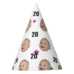 Chapeaux De Fêtes Face personnalisée 10e 20e 30e 40e 50e 60e anniver