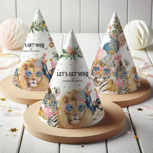 Chapeaux De Fêtes Faisons la Fête Animal de Fête Anniversaire Sauvag