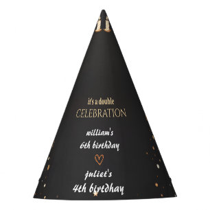 Chapeaux De Fêtes famille frère Noir simple moderne Joint Anniversai