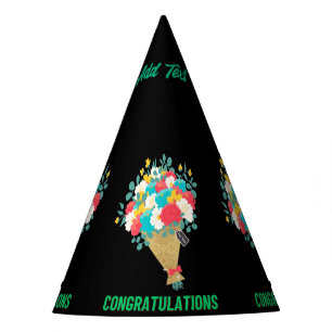 Chapeaux De Fêtes Félicitations Texte Fleur Image Artisanat Fournitu