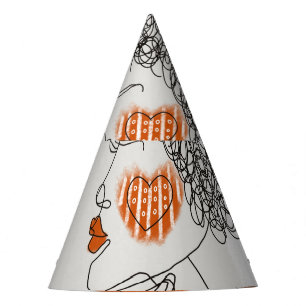 Chapeaux De Fêtes Femme de mode : Lignes noires Graphiques