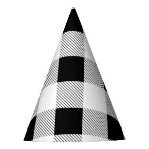 Chapeaux De Fêtes ferme rustique fête de plaid de buffle blanc noir