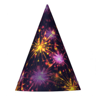 Chapeaux De Fêtes Festive feux d'artifice des coeurs