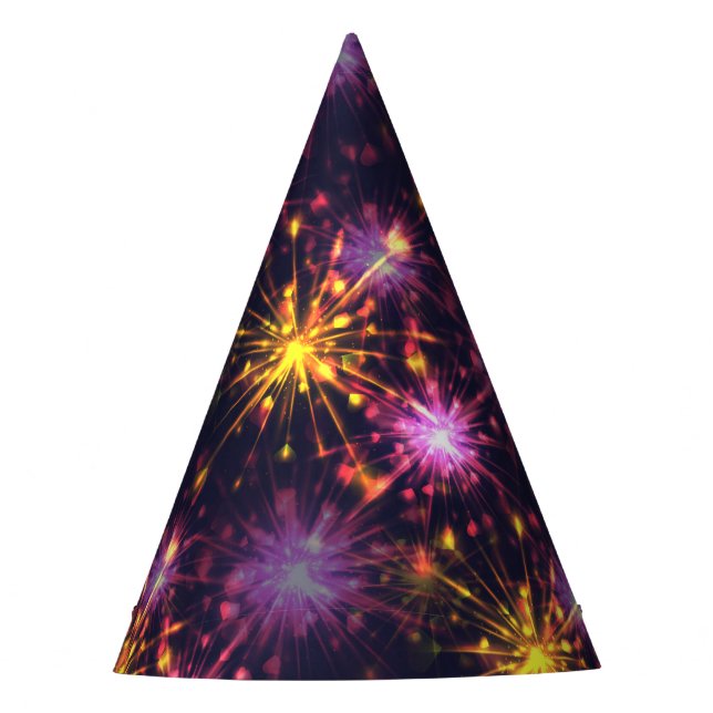 Chapeaux De Fêtes Festive feux d'artifice des coeurs (Devant)