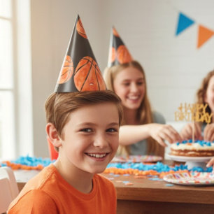 Chapeaux De Fêtes Fête d'anniversaire 10 ans garçon sports basket-ba