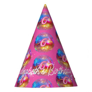 Chapeaux De Fêtes Fête d'anniversaire 6 ans Boule disco paillettes o