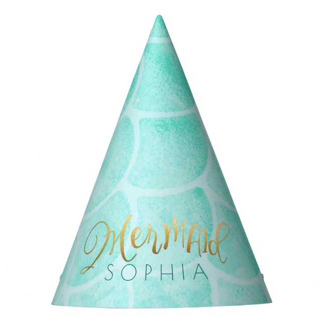 Chapeaux De Fêtes Fête d'anniversaire Aqua Mermaid (Devant)