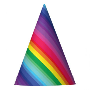 Chapeaux De Fêtes Fête d'anniversaire colorée d'arc-en-ciel de mod