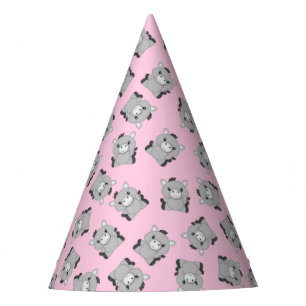 Chapeaux De Fêtes Fête d'anniversaire d'âne rose