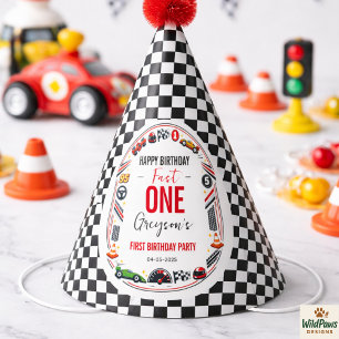 Chapeaux De Fêtes Fête d'anniversaire de 1 an pour garçon voiture de