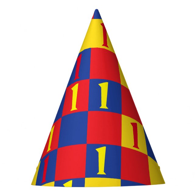 Chapeaux De Fêtes Fête d'anniversaire de bleu jaune rouge de (Devant)