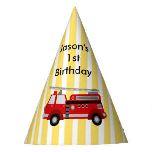 Chapeaux De Fêtes Fête d'anniversaire de camion de pompiers