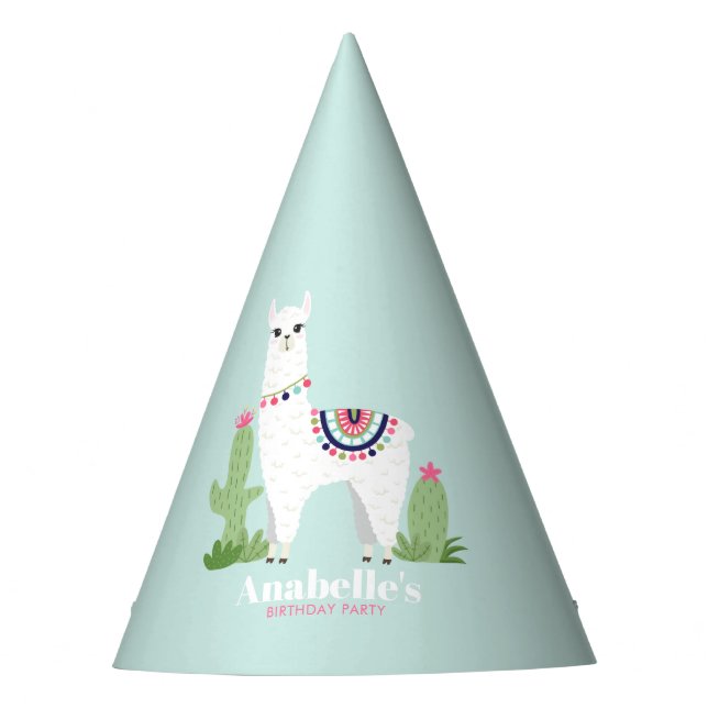Chapeaux De Fêtes Fête d'anniversaire de la petite Llama (Devant)