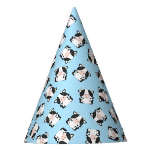 Chapeaux De Fêtes Fête d'anniversaire de la vache bleu
