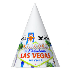 Chapeaux De Fêtes Fête d'anniversaire de Las Vegas personnalisée