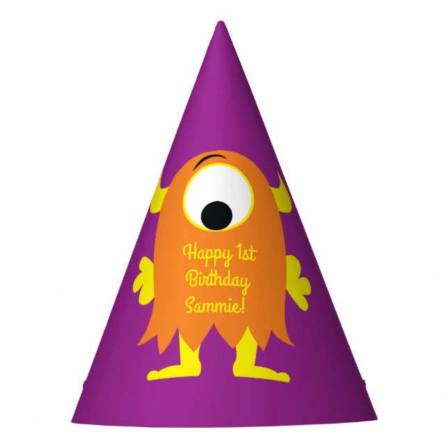 Chapeaux De Fêtes Fête d'anniversaire de Monster (Devant)