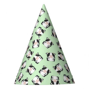 Chapeaux De Fêtes Fête d'anniversaire de vache verte