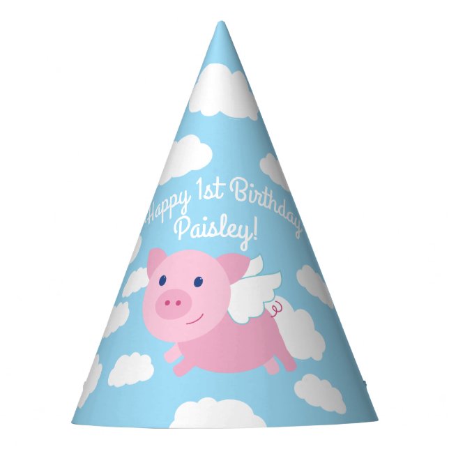 Chapeaux De Fêtes Fête d'anniversaire de vol de cochon (Devant)