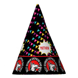 Chapeaux De Fêtes Fête d'anniversaire du berger allemand papa