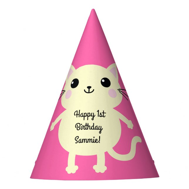 Chapeaux De Fêtes Fête d'anniversaire du chat (Devant)