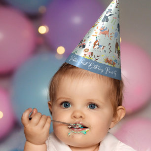 Chapeaux De Fêtes Fête d'anniversaire du chiot chien bleu Let's Pawt