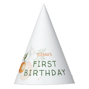 Chapeaux De Fêtes Fête d'anniversaire Little Cutie Citrus Orange