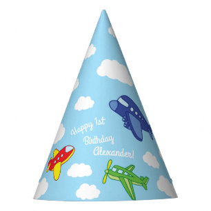 Chapeaux De Fêtes Fête d'anniversaire mignonne d'avions et de jets