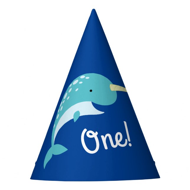 Chapeaux De Fêtes Fête d'anniversaire Narwhal (Devant)