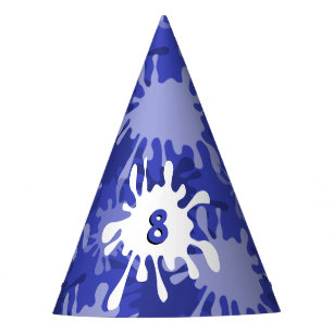 Chapeaux De Fêtes Fête d'anniversaire papier bleu amusant 8 ans avec