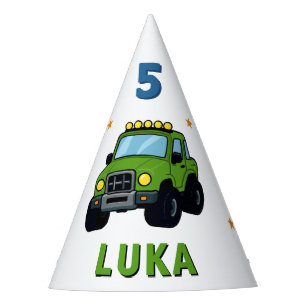 Chapeaux De Fêtes Fête d'anniversaire personnalisée de camion monstr