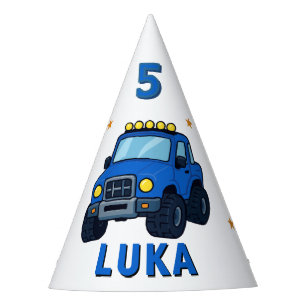 Chapeaux De Fêtes Fête d'anniversaire personnalisée de camion monstr