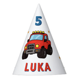 Chapeaux De Fêtes Fête d'anniversaire personnalisée de camion monstr