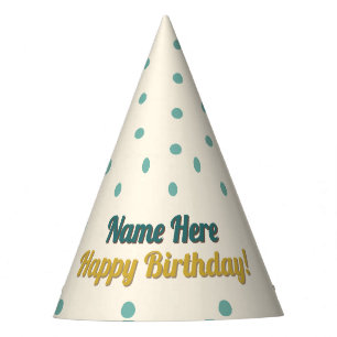 Chapeaux De Fêtes Fête d'anniversaire personnalisée vintage joyeux a