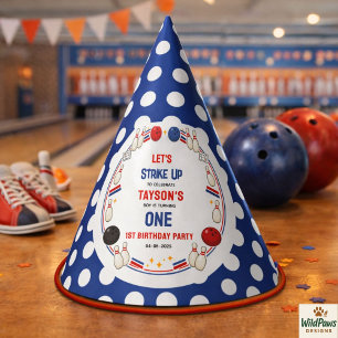 Chapeaux De Fêtes Fête d'anniversaire Retro Bowling 1re année – Enfa