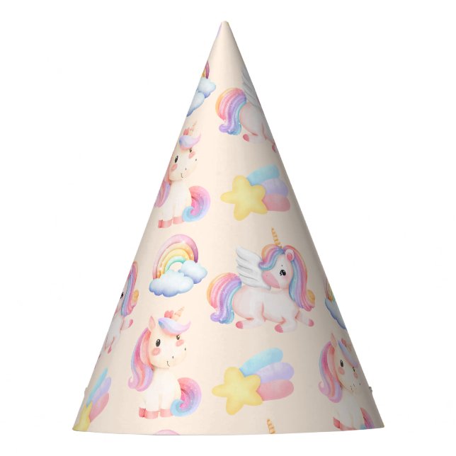 Chapeaux De Fêtes Fête d'anniversaire simple Rainbow moderne (Devant)