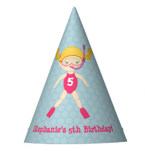 Chapeaux De Fêtes Fête de Plage de Fille de Snorkeling