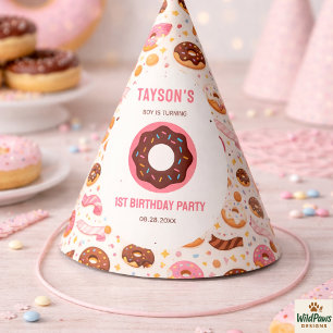 Chapeaux De Fêtes Fête du 1er anniversaire de Sweet One Donut Donu