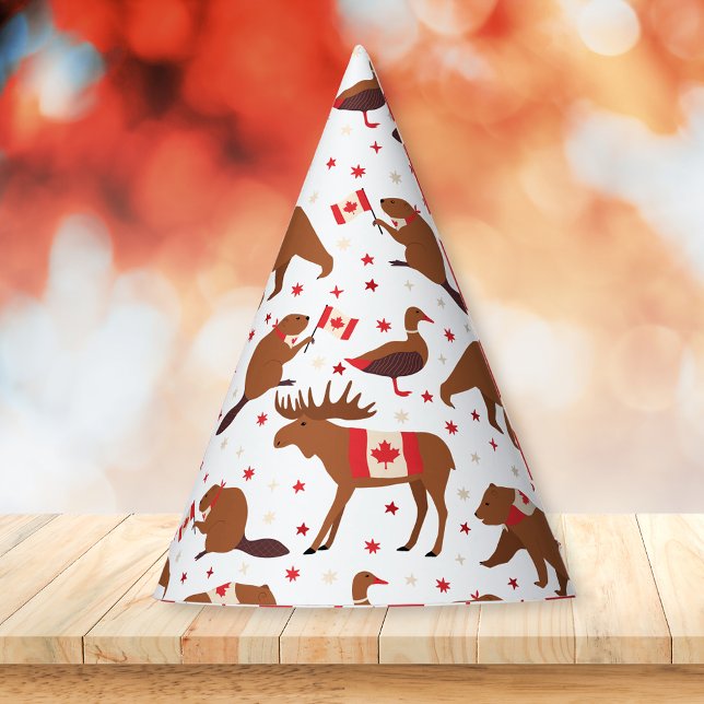 Chapeaux De Fêtes Fête du Canada Animaux canadiens (Créateur téléchargé)