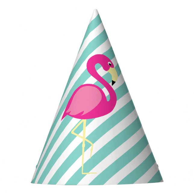 Chapeaux De Fêtes Fête Piscine Flamant rose Rose Anniversaire (Devant)