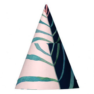 Chapeaux De Fêtes Feuille d'aquarelle, impression naturelle abstrait