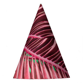 Chapeaux De Fêtes Feuille de palme rose tropicale