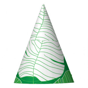 Chapeaux De Fêtes feuille tropicale Abstraite, peinture artistique.