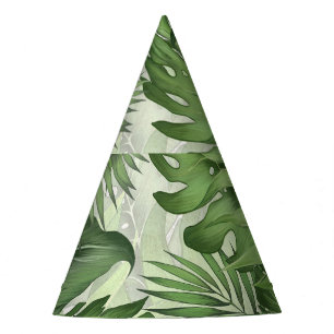 Chapeaux De Fêtes Feuilles de jungle tropicale : arrière - plans flo